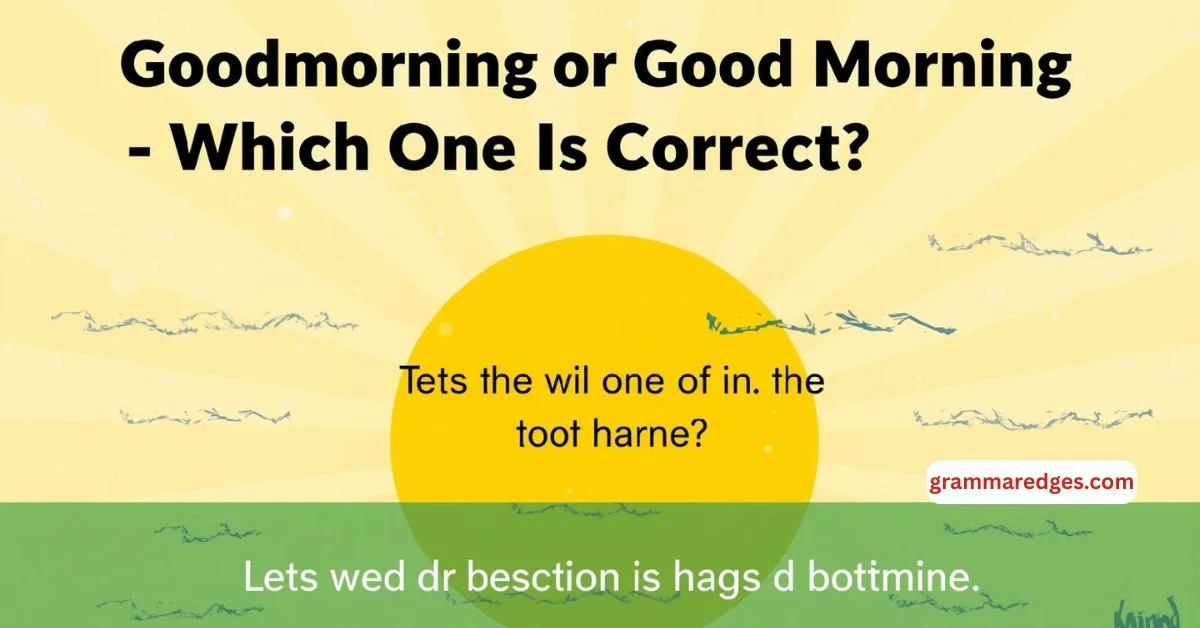Read more about the article Goodmorning or Good Morning – Which One Is Correct? (Simple Guide)