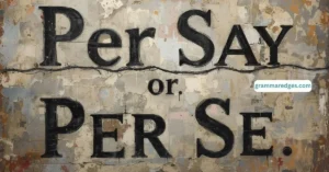 Read more about the article Per Say or Per Se: Which One Is Correct?