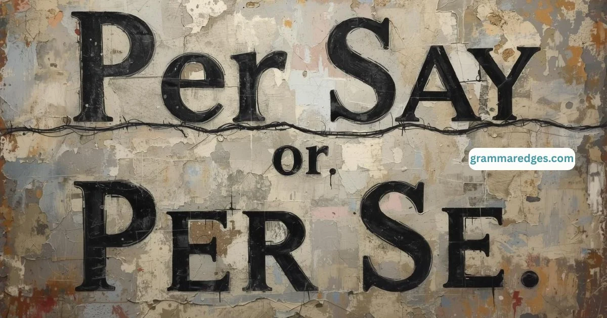 Read more about the article Per Say or Per Se: Which One Is Correct?