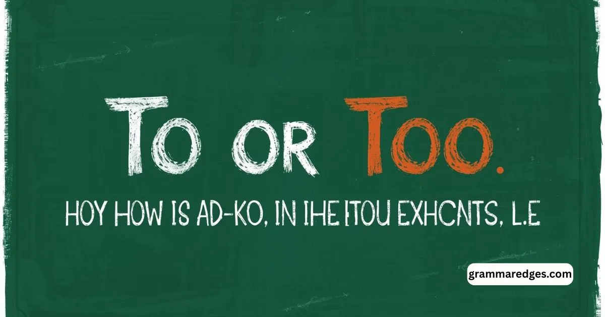 Read more about the article To or Too: Simple Rules to Use the Right Word Every Time