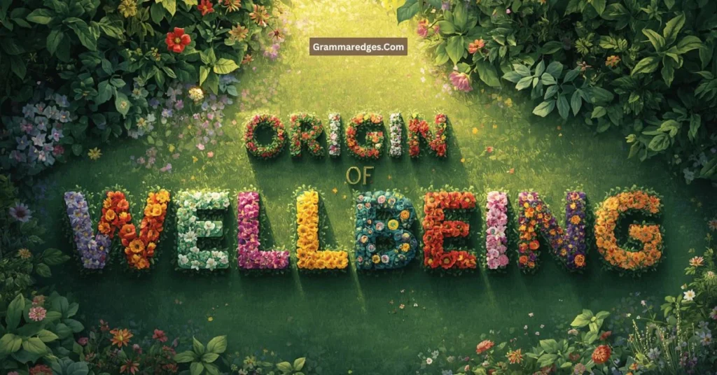 The Origin of wellbeing spelling