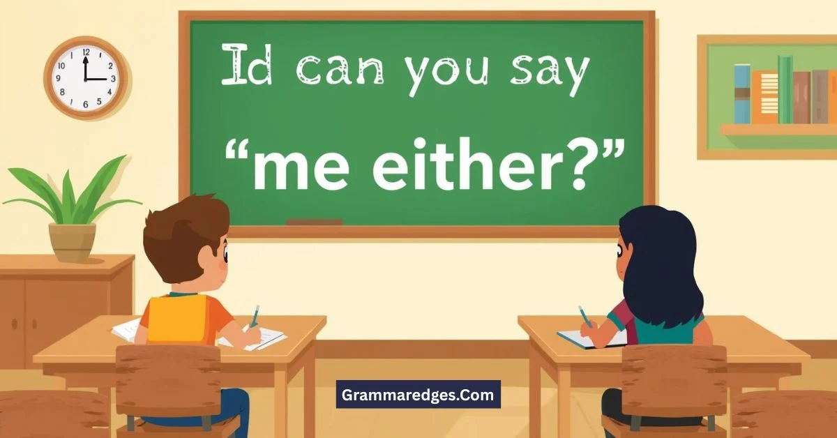 Read more about the article Can You Say “Me Either”? Grammar Rules Made Simple