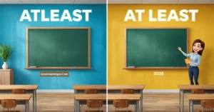 Read more about the article Atleast or At Least: Which One Is Correct in 2026 ?<p class="post-updated-date">🕓 <span class="updated-label">Last updated on</span> <time datetime="2026-06-25T18:16:01+00:00">June 25, 2026</time></p><script type="application/ld+json">
        {
          "@context": "https://schema.org",
          "@type": "BlogPosting",
          "mainEntityOfPage": {
            "@type": "WebPage",
            "@id": "https://grammaredges.com/atleast-or-at-least/"
          },
          "datePublished": "2026-06-25T18:16:00+00:00",
          "dateModified": "2026-06-25T18:16:01+00:00"
        }
        </script>