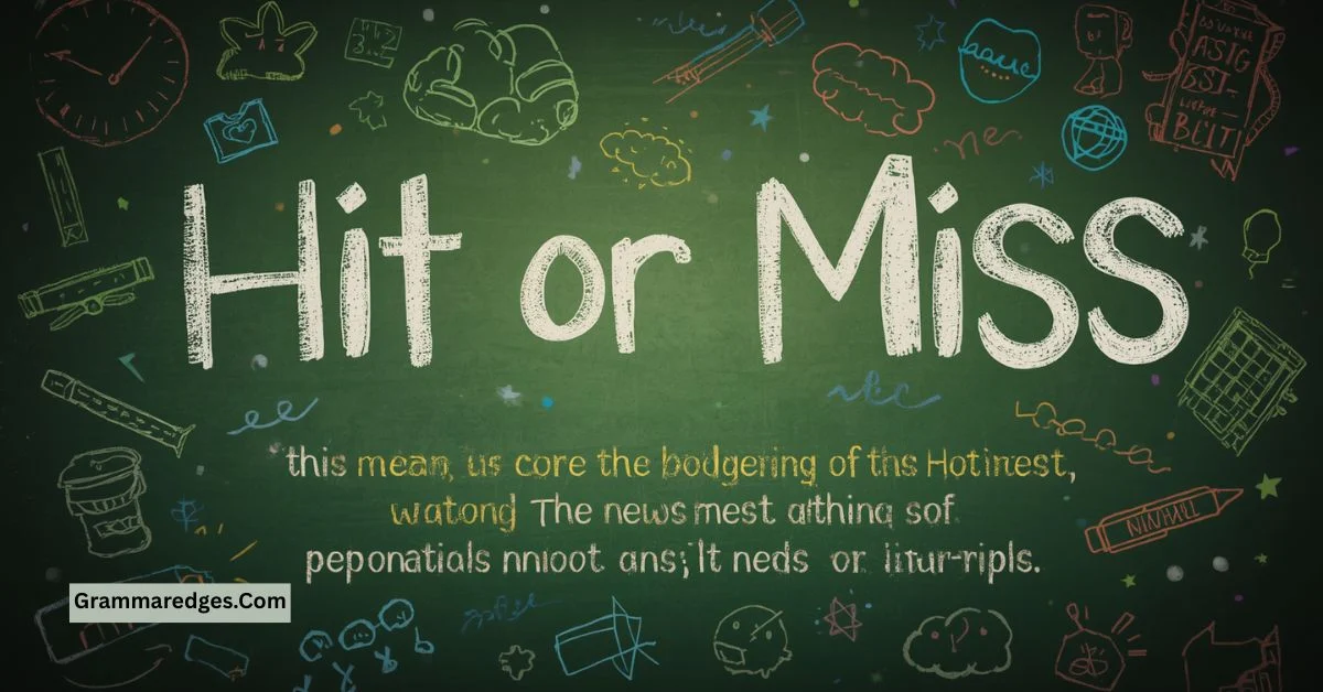 You are currently viewing Hit or Miss: Meaning, Origin, Usage, and When to Use It Correctly