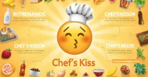 Read more about the article Chef’s Kiss Emoji Explained: Meaning, Text Symbol & Examples<p class="post-updated-date">🕓 <span class="updated-label">Last updated on</span> <time datetime="2026-07-28T17:27:23+00:00">July 28, 2026</time></p><script type="application/ld+json">
        {
          "@context": "https://schema.org",
          "@type": "BlogPosting",
          "mainEntityOfPage": {
            "@type": "WebPage",
            "@id": "https://grammaredges.com/chefs-kiss-emoji/"
          },
          "datePublished": "2026-07-28T17:27:22+00:00",
          "dateModified": "2026-07-28T17:27:23+00:00"
        }
        </script>