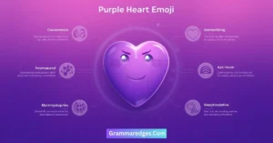 Read more about the article Purple Heart Emoji Meaning 💜: What Does It Really Mean?<p class="post-updated-date">🕓 <span class="updated-label">Last updated on</span> <time datetime="2026-08-24T05:48:16+00:00">August 24, 2026</time></p><script type="application/ld+json">
        {
          "@context": "https://schema.org",
          "@type": "BlogPosting",
          "mainEntityOfPage": {
            "@type": "WebPage",
            "@id": "https://grammaredges.com/purple-heart-emoji-2/"
          },
          "datePublished": "2026-08-24T05:48:15+00:00",
          "dateModified": "2026-08-24T05:48:16+00:00"
        }
        </script>