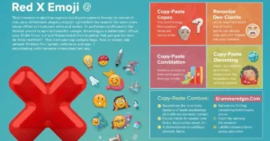 Read more about the article Red X Emoji ❌: Meaning, Uses & Copy-Paste Combos<p class="post-updated-date">🕓 <span class="updated-label">Last updated on</span> <time datetime="2026-08-20T06:15:26+00:00">August 20, 2026</time></p><script type="application/ld+json">
        {
          "@context": "https://schema.org",
          "@type": "BlogPosting",
          "mainEntityOfPage": {
            "@type": "WebPage",
            "@id": "https://grammaredges.com/red-x-emoji/"
          },
          "datePublished": "2026-08-20T06:15:25+00:00",
          "dateModified": "2026-08-20T06:15:26+00:00"
        }
        </script>
