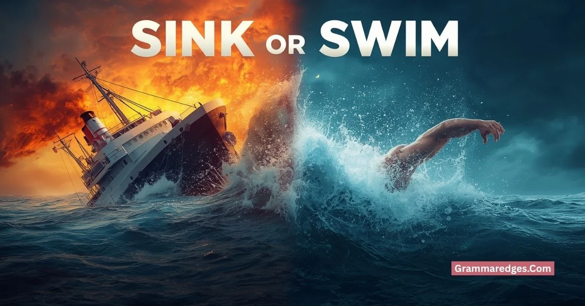 Read more about the article Sink or Swim: Meaning, Origin, Spelling & Usage
