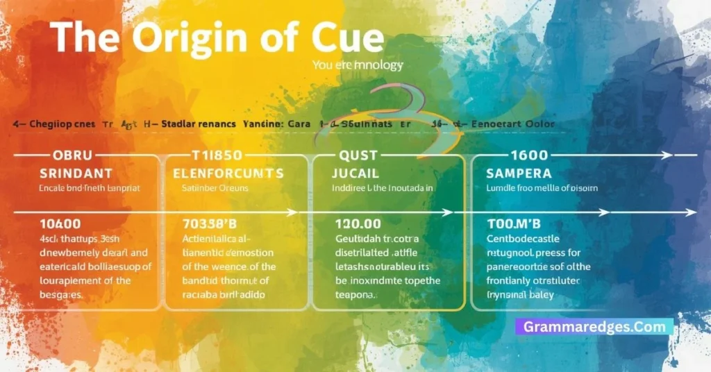 The Origin of Cue or Queue