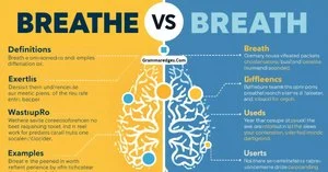 Read more about the article Breathe vs Breath: Meaning, Difference & Examples<p class="post-updated-date">🕓 <span class="updated-label">Last updated on</span> <time datetime="2026-09-28T09:38:55+00:00">September 28, 2026</time></p><script type="application/ld+json">
        {
          "@context": "https://schema.org",
          "@type": "BlogPosting",
          "mainEntityOfPage": {
            "@type": "WebPage",
            "@id": "https://grammaredges.com/breathe-vs-breath/"
          },
          "datePublished": "2026-09-28T09:38:54+00:00",
          "dateModified": "2026-09-28T09:38:55+00:00"
        }
        </script>