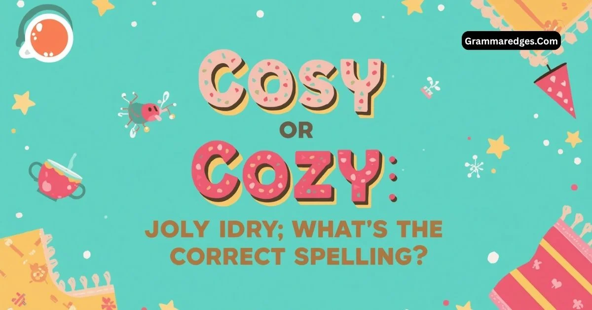 You are currently viewing Cosy or Cozy: What’s the Correct Spelling?<p class="post-updated-date">🕓 <span class="updated-label">Last updated on</span> <time datetime="2026-09-01T06:48:59+00:00">September 1, 2026</time></p><script type="application/ld+json">
        {
          "@context": "https://schema.org",
          "@type": "BlogPosting",
          "mainEntityOfPage": {
            "@type": "WebPage",
            "@id": "https://grammaredges.com/cosy-or-cozy/"
          },
          "datePublished": "2026-09-01T06:48:58+00:00",
          "dateModified": "2026-09-01T06:48:59+00:00"
        }
        </script>