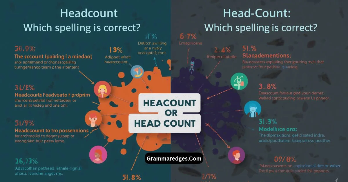You are currently viewing Headcount or Head Count: Which Spelling Is Correct?<p class="post-updated-date">🕓 <span class="updated-label">Last updated on</span> <time datetime="2026-09-03T05:22:58+00:00">September 3, 2026</time></p><script type="application/ld+json">
        {
          "@context": "https://schema.org",
          "@type": "BlogPosting",
          "mainEntityOfPage": {
            "@type": "WebPage",
            "@id": "https://grammaredges.com/headcount-or-head-count/"
          },
          "datePublished": "2026-09-03T05:22:57+00:00",
          "dateModified": "2026-09-03T05:22:58+00:00"
        }
        </script>