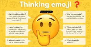 Read more about the article Think Emoji 🤔: Meaning, Uses & Copy-Paste Ideas<p class="post-updated-date">🕓 <span class="updated-label">Last updated on</span> <time datetime="2026-09-19T05:33:19+00:00">September 19, 2026</time></p><script type="application/ld+json">
        {
          "@context": "https://schema.org",
          "@type": "BlogPosting",
          "mainEntityOfPage": {
            "@type": "WebPage",
            "@id": "https://grammaredges.com/think-emoji/"
          },
          "datePublished": "2026-09-19T05:33:18+00:00",
          "dateModified": "2026-09-19T05:33:19+00:00"
        }
        </script>