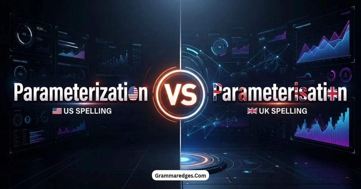 You are currently viewing Parameterization vs Parameterisation: Which Spelling Is Correct?<p class="post-updated-date">🕓 <span class="updated-label">Last updated on</span> <time datetime="2026-10-19T06:50:37+00:00">October 19, 2026</time></p><script type="application/ld+json">
        {
          "@context": "https://schema.org",
          "@type": "BlogPosting",
          "mainEntityOfPage": {
            "@type": "WebPage",
            "@id": "https://grammaredges.com/parameterization-vs-parameterisation/"
          },
          "datePublished": "2026-10-19T06:50:36+00:00",
          "dateModified": "2026-10-19T06:50:37+00:00"
        }
        </script>
