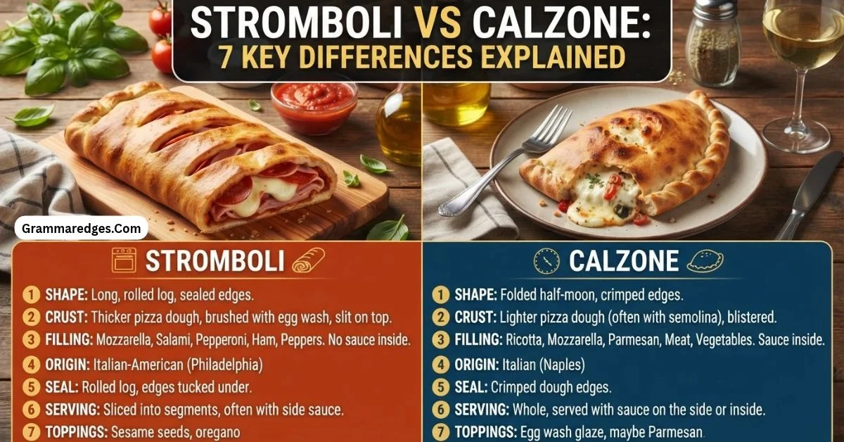 You are currently viewing Stromboli vs Calzone: 7 Key Differences Explained<p class="post-updated-date">🕓 <span class="updated-label">Last updated on</span> <time datetime="2026-10-17T05:54:52+00:00">October 17, 2026</time></p><script type="application/ld+json">
        {
          "@context": "https://schema.org",
          "@type": "BlogPosting",
          "mainEntityOfPage": {
            "@type": "WebPage",
            "@id": "https://grammaredges.com/stromboli-vs-calzone-2/"
          },
          "datePublished": "2026-10-17T05:54:51+00:00",
          "dateModified": "2026-10-17T05:54:52+00:00"
        }
        </script>